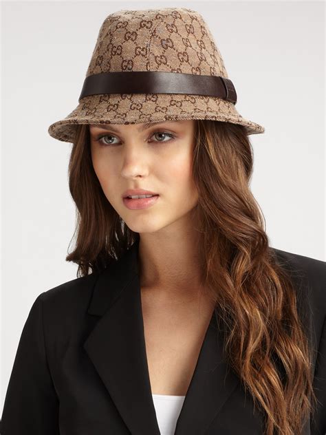 gucci women's fedora|gucci fedora hat.